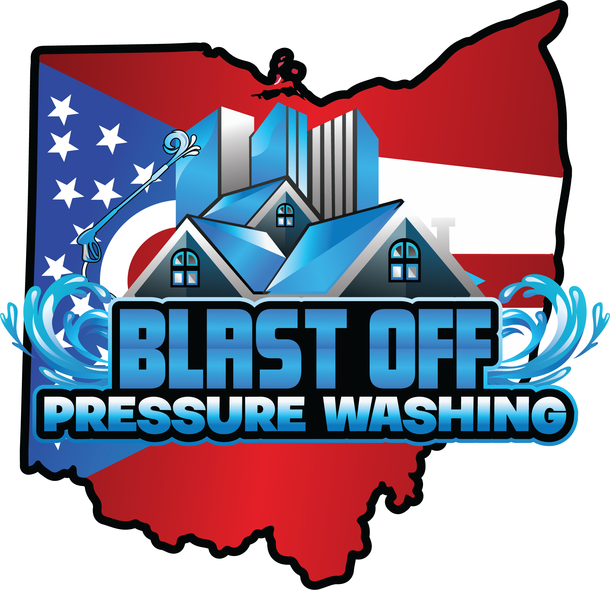 Blast Off Pressure Washing Logo